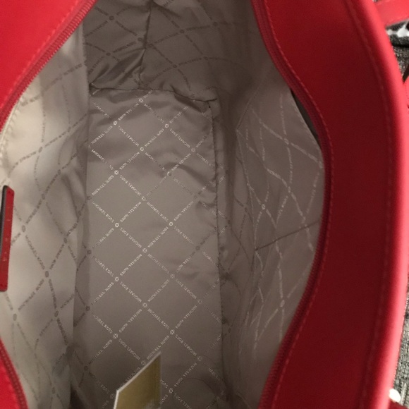 Michael Kors red/brown tote. - Picture 6 of 8